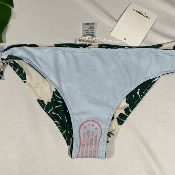 NWT La DoubleJ [ XL ] Monstera Rose‎ Leaf Reversible Bikini Bottom - Picture 11 of 12